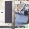 Gaiam Yoga Mat – Premium 5mm Solid Thick Non Slip Exercise & Fitness Mat for All Types of Yoga, Pilates & Floor Workouts (68″ x 24″ x 5mm)(Heron)