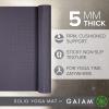 Gaiam Yoga Mat – Premium 5mm Solid Thick Non Slip Exercise & Fitness Mat for All Types of Yoga, Pilates & Floor Workouts (68″ x 24″ x 5mm)(Heron)