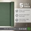 Gaiam Yoga Mat – Premium 5mm Solid Thick Non Slip Exercise & Fitness Mat for All Types of Yoga, Pilates & Floor Workouts (68″ x 24″ x 5mm)(Sagebrush)