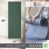 Gaiam Yoga Mat – Premium 5mm Solid Thick Non Slip Exercise & Fitness Mat for All Types of Yoga, Pilates & Floor Workouts (68″ x 24″ x 5mm)(Sagebrush)