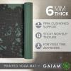 Gaiam Yoga Mat – Premium 6mm Print Extra Thick Non Slip Exercise & Fitness Mat for All Types of Yoga, Pilates & Floor Workouts (68″L x 24″W x 6mm Thick)(Luminary)