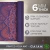 Gaiam Yoga Mat – Premium 6mm Print Extra Thick Non Slip Exercise & Fitness Mat for All Types of Yoga, Pilates & Floor Workouts (68″L x 24″W x 6mm Thick)(Athenian Rose)
