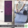 Gaiam Yoga Mat – Premium 6mm Print Extra Thick Non Slip Exercise & Fitness Mat for All Types of Yoga, Pilates & Floor Workouts (68″L x 24″W x 6mm Thick)(Plum Sundial Layers)