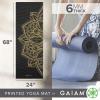 Gaiam Yoga Mat – Premium 6mm Print Extra Thick Non Slip Exercise & Fitness Mat for All Types of Yoga, Pilates & Floor Workouts (68″L x 24″W x 6mm Thick)(Metallic)