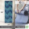 Gaiam Yoga Mat – Premium 6mm Print Reversible Extra Thick Non Slip Exercise & Fitness Mat for All Types of Yoga, Pilates & Floor Workouts (68″ x 24″ x 6mm Thick)(Divine Impressionist)