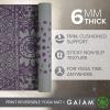 Gaiam Yoga Mat – Premium 6mm Print Reversible Extra Thick Non Slip Exercise & Fitness Mat for All Types of Yoga, Pilates & Floor Workouts (68″ x 24″ x 6mm Thick)(Plum Etching)