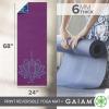 Gaiam Yoga Mat – Premium 6mm Print Reversible Extra Thick Non Slip Exercise & Fitness Mat for All Types of Yoga, Pilates & Floor Workouts (68″ x 24″ x 6mm Thick)(Purple Lotus)
