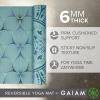Gaiam Yoga Mat – Premium 6mm Print Reversible Extra Thick Non Slip Exercise & Fitness Mat for All Types of Yoga, Pilates & Floor Workouts (68″ x 24″ x 6mm Thick)(Mandala Trance)