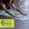Gaiam Yoga Mat – Premium 6mm Print Reversible Extra Thick Non Slip Exercise & Fitness Mat for All Types of Yoga, Pilates & Floor Workouts (68″ x 24″ x 6mm Thick)(Spiral Motion)