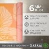 Gaiam Yoga Mat – Premium 6mm Print Reversible Extra Thick Non Slip Exercise & Fitness Mat for All Types of Yoga, Pilates & Floor Workouts (68″ x 24″ x 6mm Thick)(Dahlia Grains)