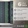 Gaiam Yoga Mat – Premium 6mm Print Reversible Extra Thick Non Slip Exercise & Fitness Mat for All Types of Yoga, Pilates & Floor Workouts (68″ x 24″ x 6mm Thick)(Boho Folk)