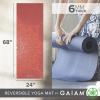Gaiam Yoga Mat – Premium 6mm Print Reversible Extra Thick Non Slip Exercise & Fitness Mat for All Types of Yoga, Pilates & Floor Workouts (68″ x 24″ x 6mm Thick)(Changing Petals)