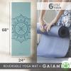 Gaiam Yoga Mat – Premium 6mm Print Reversible Extra Thick Non Slip Exercise & Fitness Mat for All Types of Yoga, Pilates & Floor Workouts (68″ x 24″ x 6mm Thick)(Mandala Trance)