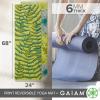 Gaiam Yoga Mat Premium Print Reversible Extra Thick Non Slip Exercise & Fitness Mat for All Types of Yoga, Pilates & Floor Workouts, Floral Fern, 6mm