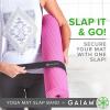 Gaiam Yoga Mat Strap Slap Band – Keeps Your Mat Tightly Rolled and Secure with One Snap – Strong Clasp for Yoga Mat Storage and Travel – Fits Most Size Mats (20″L x 1.5″W), Black