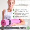 Gaiam Yoga Mat Strap Slap Band – Keeps Your Mat Tightly Rolled and Secure with One Snap – Strong Clasp for Yoga Mat Storage and Travel – Fits Most Size Mats (20″L x 1.5″W), Black