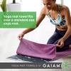 Gaiam Yoga Mat Towel Microfiber Mat-Sized Yoga Towel for Hot Yoga (68″ L x 24″ W), Blue Shadow(Folkstone Grey)