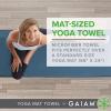 Gaiam Yoga Mat Towel Microfiber Mat-Sized Yoga Towel for Hot Yoga (68″ L x 24″ W), Blue Shadow(Vivid Blue/Fuchsia)