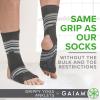 Gaiam Yoga Sock Anklets – Grippy Leg Warmer Ankle Socks for Yoga, Barre, Pilates, Dance, Aerobics(Smokey Grey)