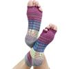 Gaiam Yoga Socks – Toeless Grippy Non Slip Sticky Grip Accessories for Women & Men(Bright Bouquet)