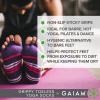 Gaiam Yoga Socks – Toeless Grippy Non Slip Sticky Grip Accessories for Women & Men(Grey/Black)