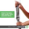 Gaiam Yoga Strap Premium Athletic Stretch Band with Adjustable Metal D-Ring Buckle Loop | Exercise & Fitness Stretching for Yoga, Pilates, Physical Therapy, Dance, Gym Workouts(Black)