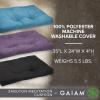 Gaiam Zabuton Meditation Cushion – Yoga Pillow Designed for Comfort During Meditation – Soft and Thick Floor Pillow for Pressure Relief – Machine Washable Cover – 35″ L x 24″ W x 4″ H