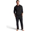 Gaiam mens Restorative Hoodie, Relaxed Fit, Stretch Heavyweight Fleece Material(Black)