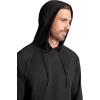 Gaiam mens Restorative Hoodie, Relaxed Fit, Stretch Heavyweight Fleece Material(Black)
