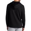 Gaiam mens Serenity Flow Long Sleeve Cowl Neck Quarter-zip Hoodie, Standard Fit, Stretch Midweight Material(Black)