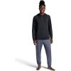 Gaiam mens Zen Flex Pullover Hoodie, Standard Fit, Stretch Midweight Terry Material(Black)