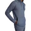 Gaiam mens Zen Flex Pullover Hoodie, Standard Fit, Stretch Midweight Terry Material(Cool Grey Heather)