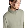 Gaiam womens Popover Quarter-zip, Relaxed Cropped Fit, Stretch Midweight Material(Seagrass)