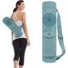Gaiam Cargo Yoga Mat Bag, Full-Zipper Yoga Mat Carrier with Adjustable Strap, Front & Exterior Phone Pocket with Earbuds Slit, Stylish & Functional Fitness Mat Holder for Women & Men(Niagara)