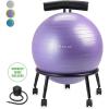 Gaiam Custom-Fit Balance Ball Chair – Exercise Stability Ball Adjustable Desk Chair for Home or Office with 55cm Yoga Ball, Air Pump, Exercise Guide and Satisfaction Guarantee