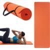 Gaiam Essentials 2/5″ Thick (10mm) Yoga & Pilates, Fitness & Exercise Mat with Easy-Cinch Carrier Strap Cushion Support For Fitness and Gym Workouts(Orange)