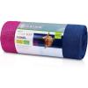 Gaiam Grippy Non Slip Yoga Mat Towel – Fast Drying Towel – Ideal For Hot Yoga – Microfiber And Machine Washable – Grip Backing(Blue/Fuchsia)