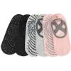 Gaiam Grippy Studio Yoga Socks for Extra Grip in Standard or Hot Yoga(Black/Grey/Pink)