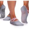 Gaiam Grippy Studio Yoga Socks for Extra Grip in Standard or Hot Yoga(Folkstone)