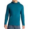 Gaiam Mens Bliss Balance Long Sleeve Pullover Hoodie, Relaxed Fit, Stretch Midweight Material(Submerged)