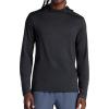 Gaiam Men’s Everyday Basic Cowl Neck Hoodie, Standard Fit, Stretch Midweight Material(Black Heather)