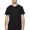 Gaiam Mens Everyday Basic Crewneck Top, Standard Fit, Stretch Midweight Material(Black)