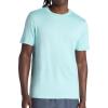 Gaiam Mens Everyday Basic Crewneck Top, Standard Fit, Stretch Midweight Material(Bonnie Blue)