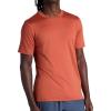 Gaiam Mens Everyday Basic Crewneck Top, Standard Fit, Stretch Midweight Material(Bruschetta)
