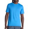 Gaiam Mens Everyday Basic Crewneck Top, Standard Fit, Stretch Midweight Material(Campanula)