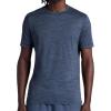 Gaiam Mens Everyday Basic Crewneck Top, Standard Fit, Stretch Midweight Material(Cool Grey Heather)
