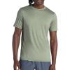 Gaiam Mens Everyday Basic Crewneck Top, Standard Fit, Stretch Midweight Material(Dusty Green)