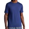 Gaiam Mens Everyday Basic Crewneck Top, Standard Fit, Stretch Midweight Material(Medieval Blue)
