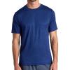 Gaiam Mens Everyday Basic Crewneck Top, Standard Fit, Stretch Midweight Material(Medieval Blue Heather)