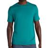 Gaiam Mens Everyday Basic Crewneck Top, Standard Fit, Stretch Midweight Material(Quetzal Green)
